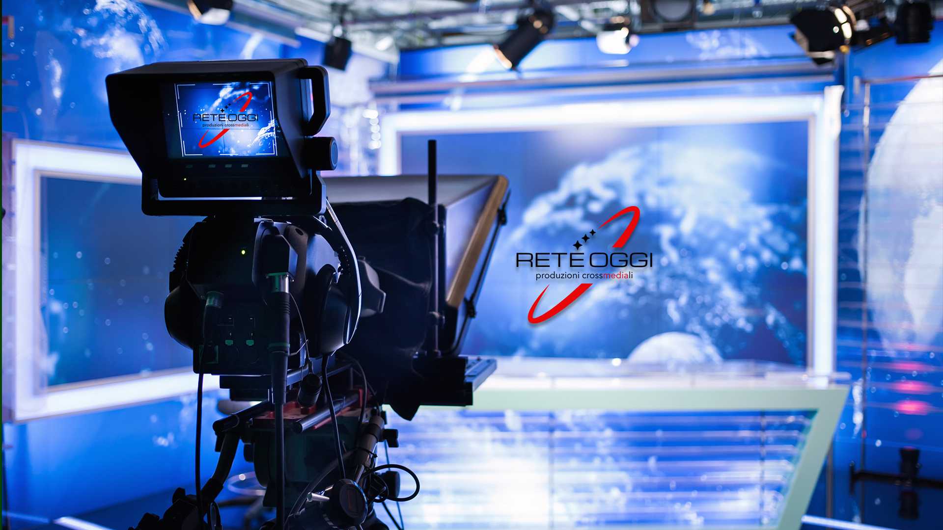 Telecamera e studio Rete Oggi